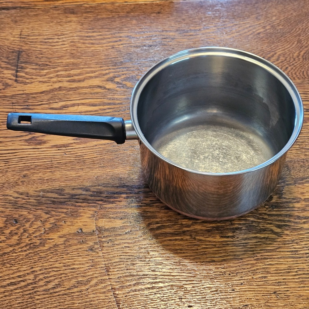 Vintage‎ Revere Ware Copper Clad SS Saucepan for Penneys Bakelite Handle
